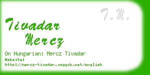 tivadar mercz business card